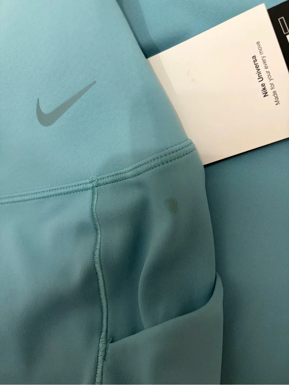 Nike Teal High-Rise Womens Leggings with Side Pockets NEW active every day wear